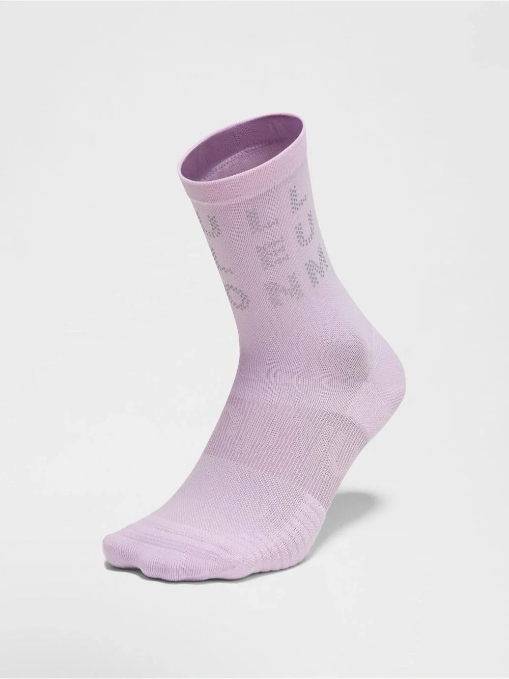 Lululemon Unisex Power Stride Crew Socks Reflective Lilac Play